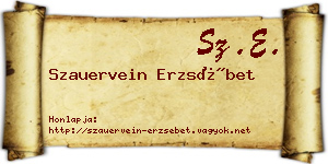 Szauervein Erzsébet névjegykártya