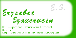 erzsebet szauervein business card